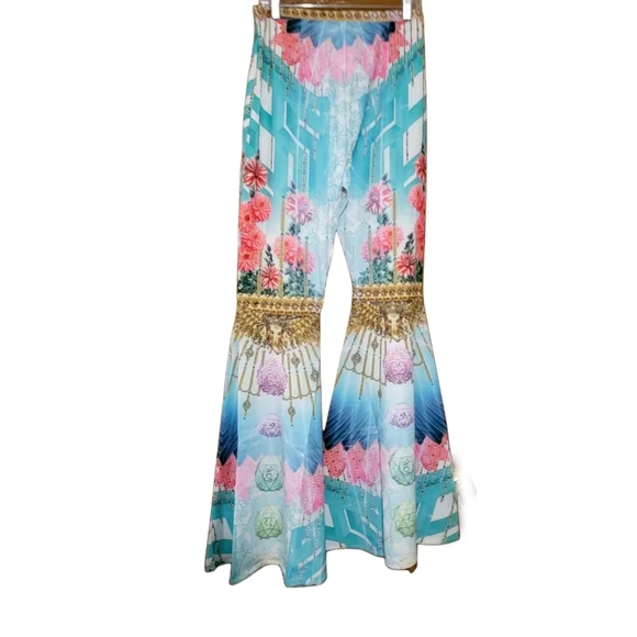 24HRS Mind Of The Mantra The Svadisthana Low Waisted Super Bell Bottoms NWT - Picture 2 of 3